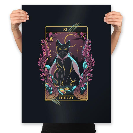 Tarot Cat - Prints Posters RIPT Apparel 18x24 / Black