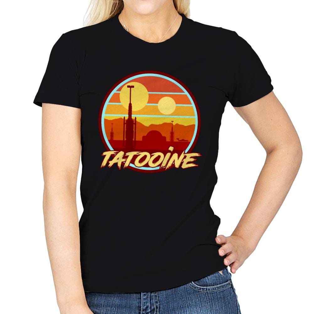 Tatooine Holiday - Womens T-Shirts RIPT Apparel Small / Black