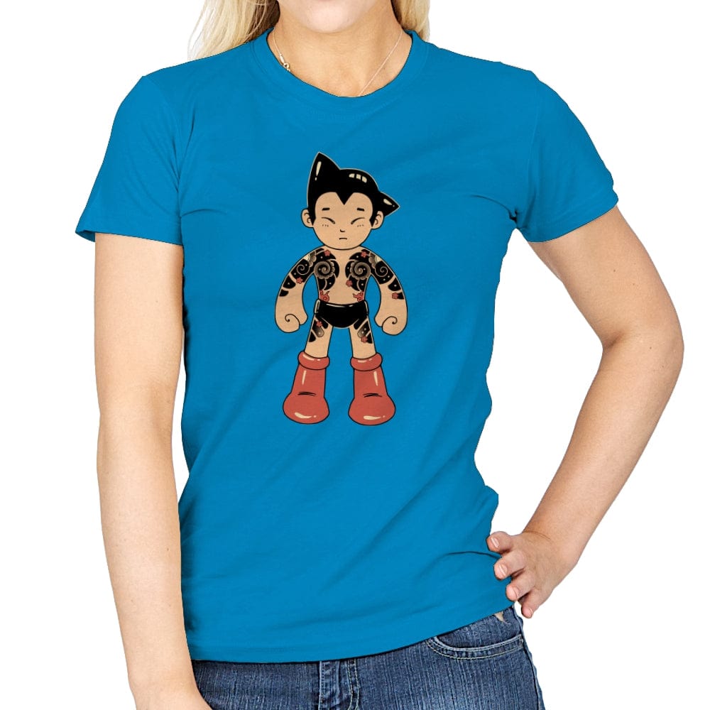Tattooed Boy - Womens T-Shirts RIPT Apparel Small / Sapphire