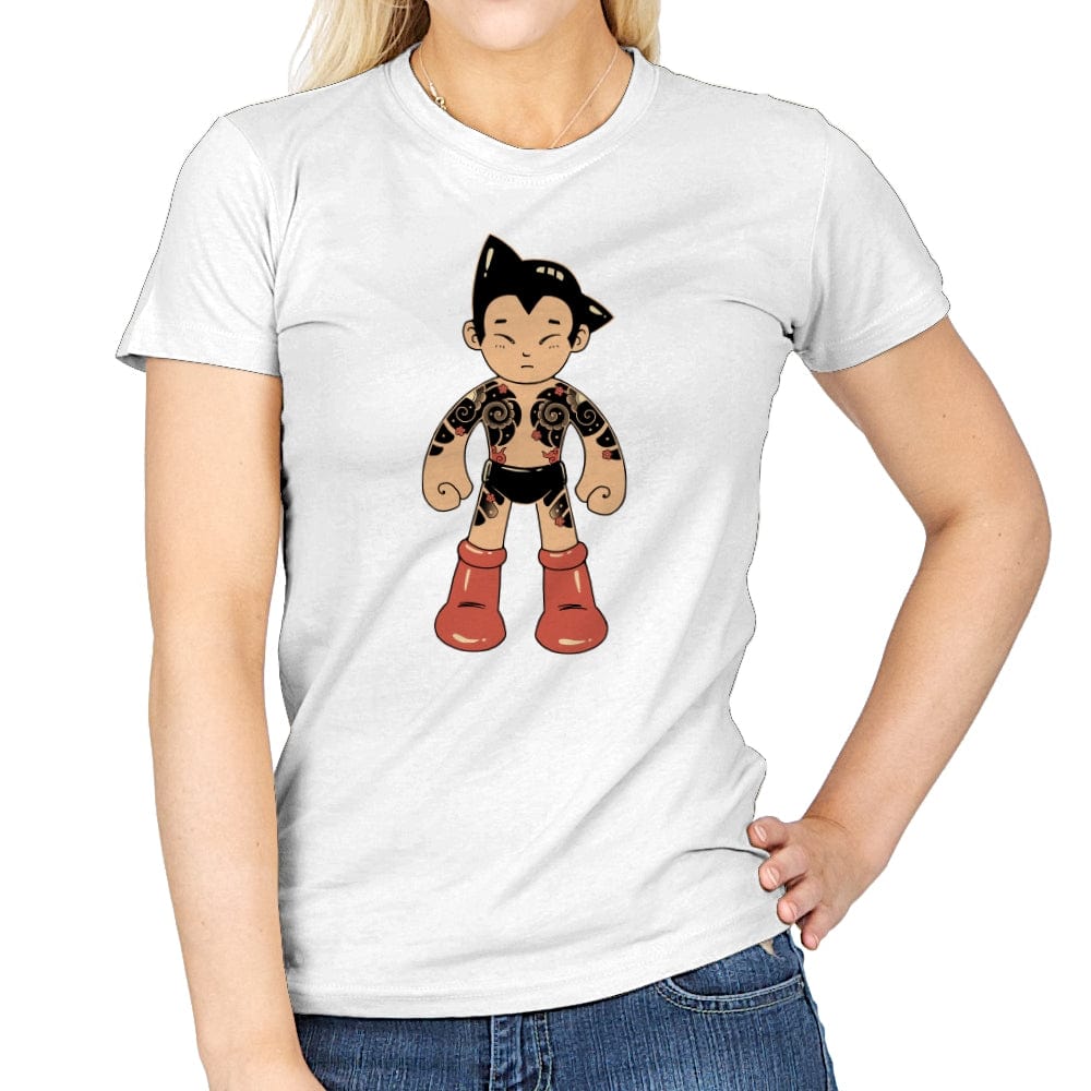 Tattooed Boy - Womens T-Shirts RIPT Apparel Small / White