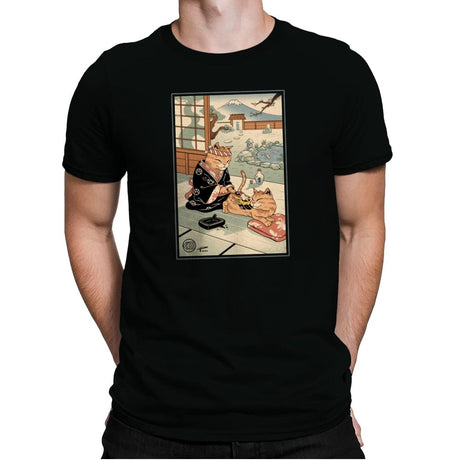 Tattooed Meowster - Mens Premium T-Shirts RIPT Apparel Small / Black