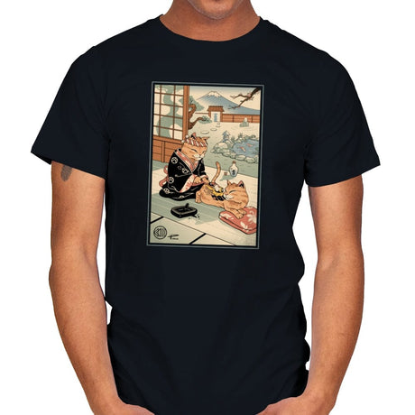 Tattooed Meowster - Mens T-Shirts RIPT Apparel Small / Black