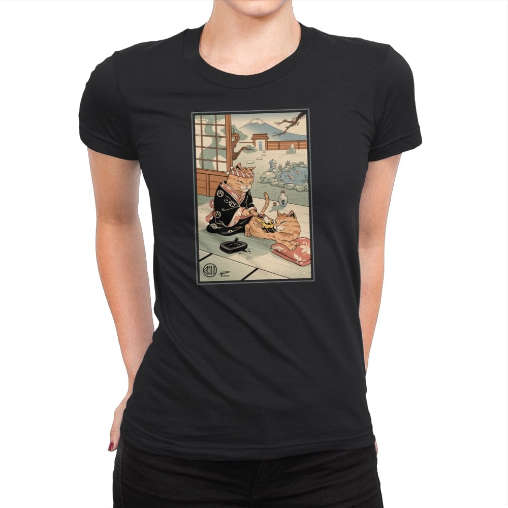 Tattooed Meowster - Womens Premium T-Shirts RIPT Apparel Small / Black