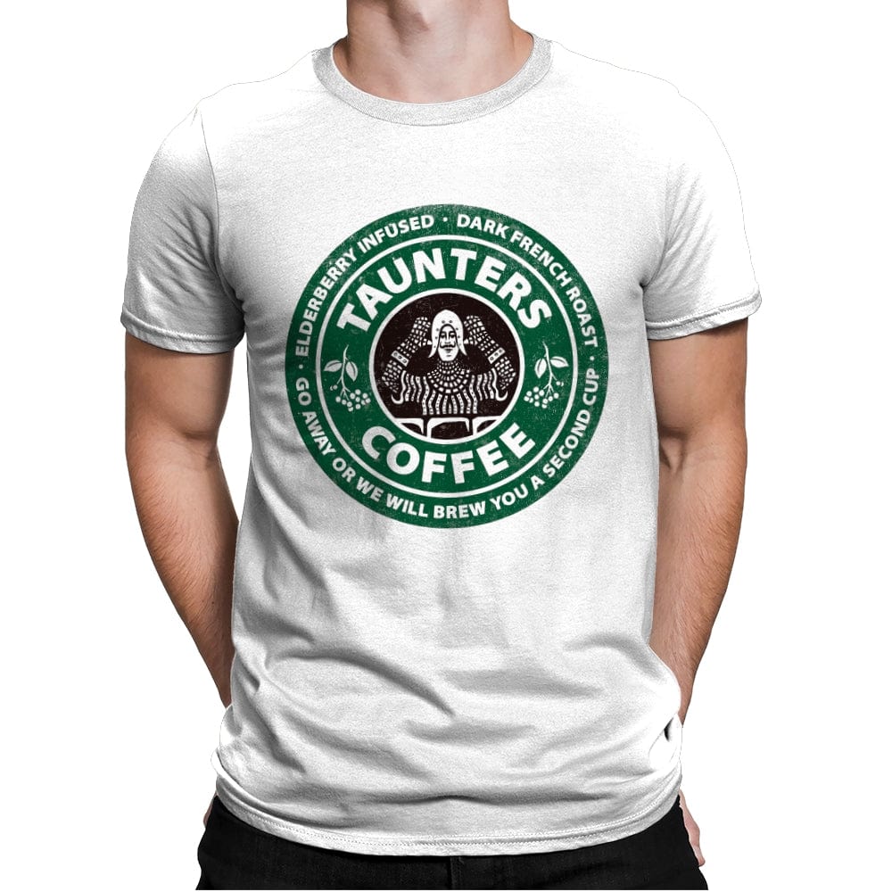 Taunter's French Roast - Mens Premium T-Shirts RIPT Apparel Small / White