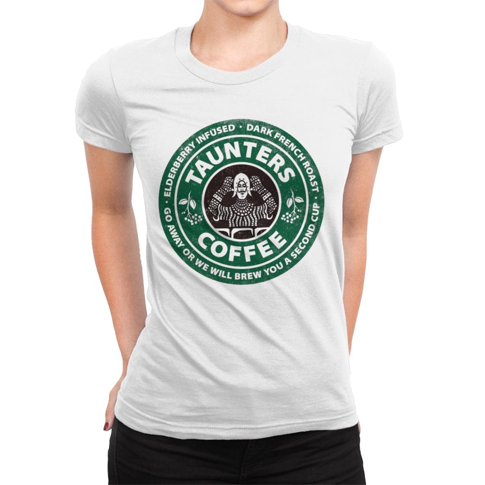 Taunter's French Roast - Womens Premium T-Shirts RIPT Apparel Small / White