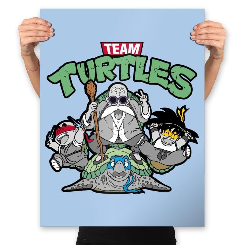 Team Turtles - Prints Posters RIPT Apparel 18x24 / Baby Blue