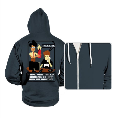 Tech Support Sitcom  - Hoodies Hoodies RIPT Apparel Small / Dark Gray