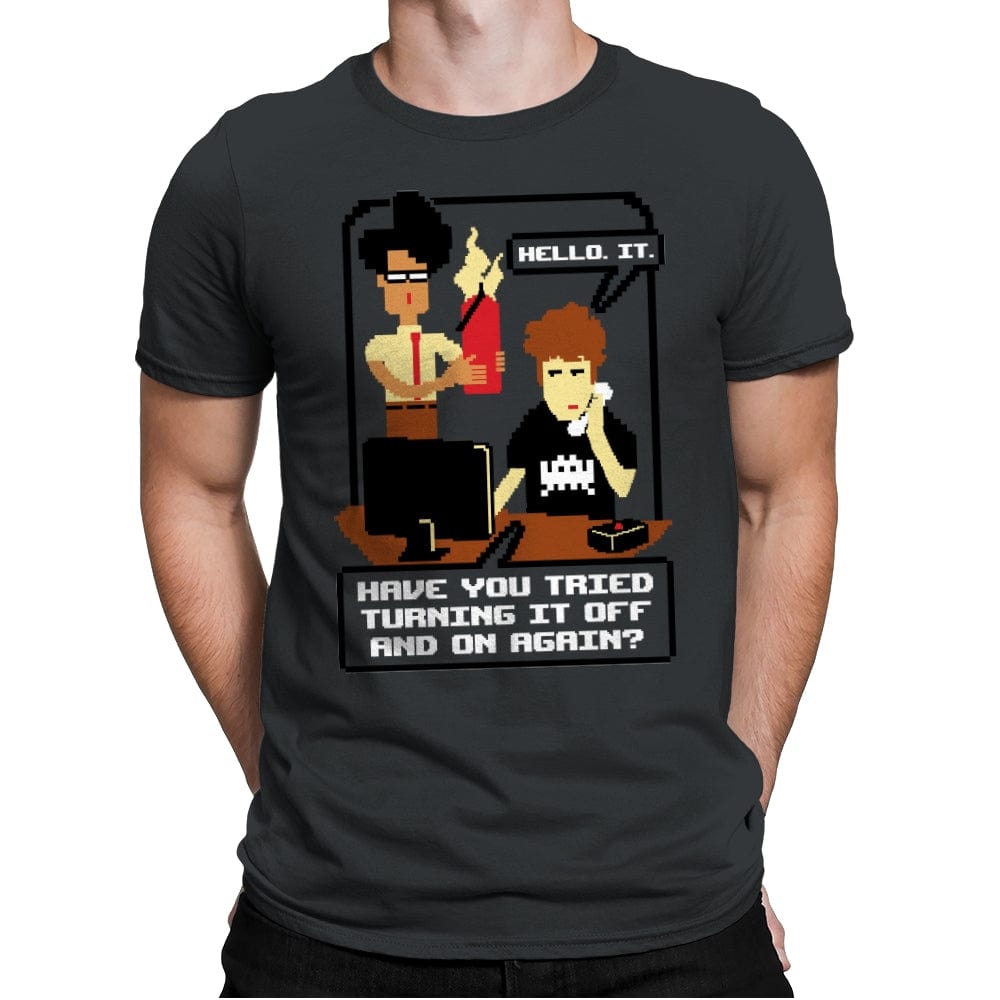 Tech Support Sitcom  - Mens Premium T-Shirts RIPT Apparel Small / Heavy Metal