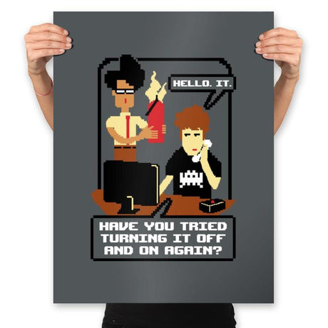 Tech Support Sitcom  - Prints Posters RIPT Apparel 18x24 / Charcoal