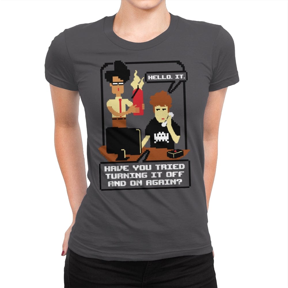 Tech Support Sitcom  - Womens Premium T-Shirts RIPT Apparel Small / Heavy Metal