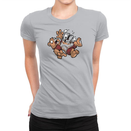 Teddy's Tapeburster Exclusive - Womens Premium T-Shirts RIPT Apparel Small / Heather Grey