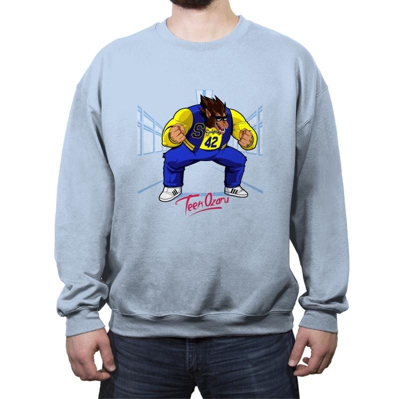 Teen Ozaru - Crew Neck Sweatshirt Crew Neck Sweatshirt RIPT Apparel Small / Light Blue