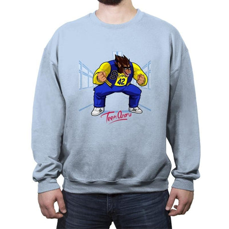 Teen Ozaru - Crew Neck Sweatshirt Crew Neck Sweatshirt RIPT Apparel Small / Light Blue