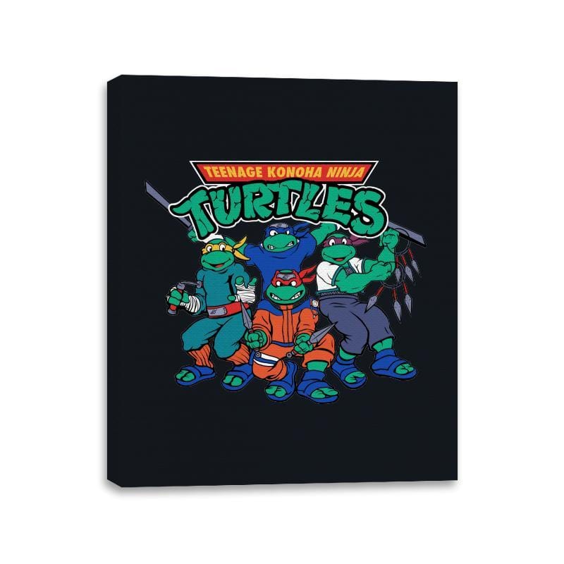 Teenage Konoha Ninja Turtles - Canvas Wraps Canvas Wraps RIPT Apparel 11x14 / Black