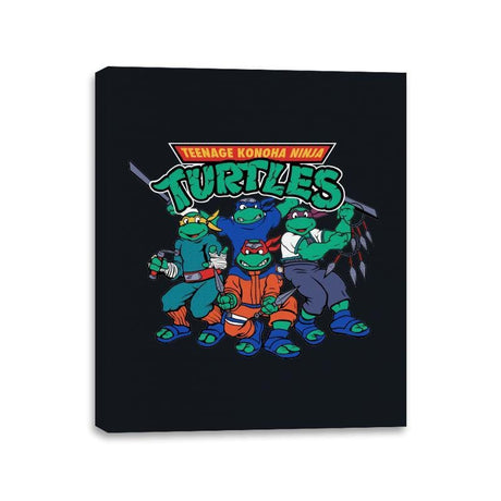 Teenage Konoha Ninja Turtles - Canvas Wraps Canvas Wraps RIPT Apparel 11x14 / Black