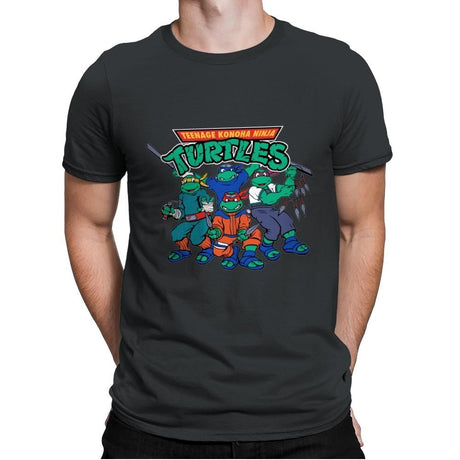 Teenage Konoha Ninja Turtles - Mens Premium T-Shirts RIPT Apparel Small / Heavy Metal