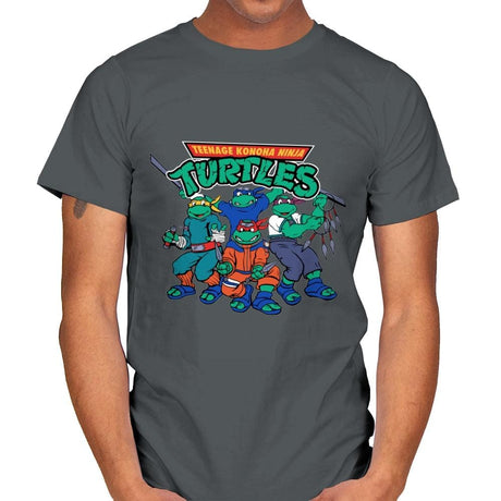 Teenage Konoha Ninja Turtles - Mens T-Shirts RIPT Apparel Small / Charcoal