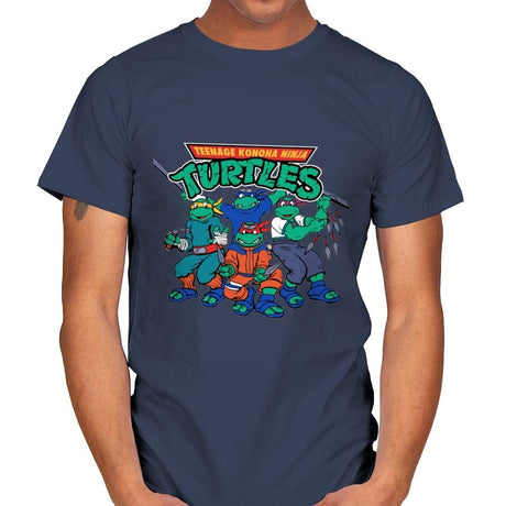 Teenage Konoha Ninja Turtles - Mens T-Shirts RIPT Apparel Small / Navy
