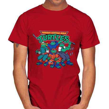 Teenage Konoha Ninja Turtles - Mens T-Shirts RIPT Apparel Small / Red