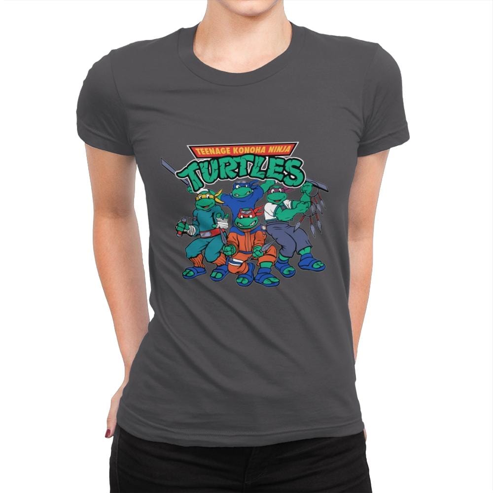 Teenage Konoha Ninja Turtles - Womens Premium T-Shirts RIPT Apparel Small / Heavy Metal