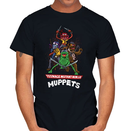 Teenage Mutant Ninja Muppets - Mens T-Shirts RIPT Apparel Small / Black