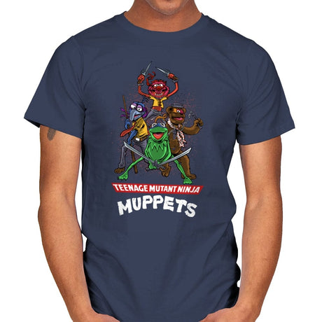 Teenage Mutant Ninja Muppets - Mens T-Shirts RIPT Apparel Small / Navy