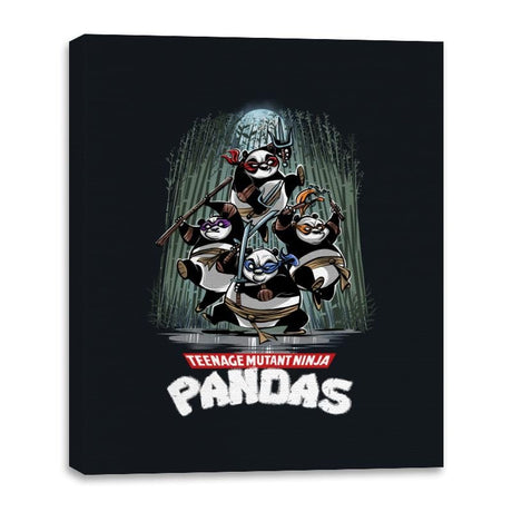 Teenage Mutant Ninja Pandas - Canvas Wraps Canvas Wraps RIPT Apparel 16x20 / Black