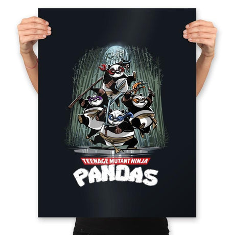 Teenage Mutant Ninja Pandas - Prints Posters RIPT Apparel 18x24 / Black