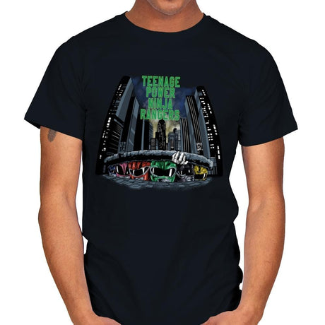 Teenage Power Ninja Rangers - Mens T-Shirts RIPT Apparel Small / Black