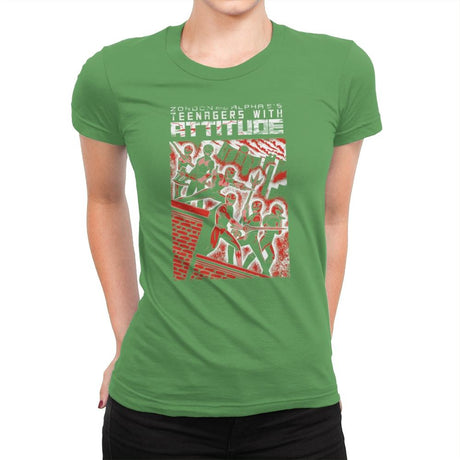 Teenagers with Attitude - Womens Premium T-Shirts RIPT Apparel Small / Kelly Green