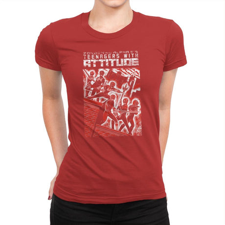 Teenagers with Attitude - Womens Premium T-Shirts RIPT Apparel Small / Red