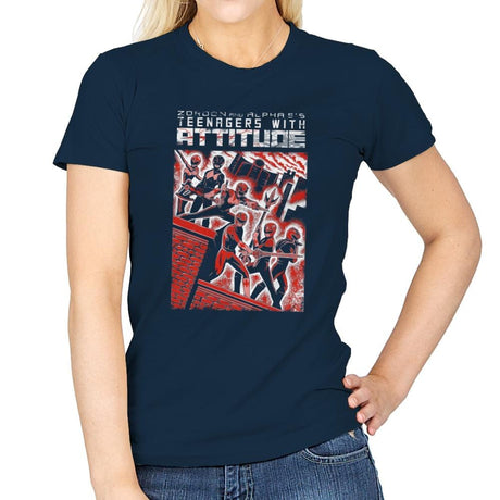 Teenagers with Attitude - Womens T-Shirts RIPT Apparel Small / Navy