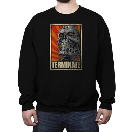 TERMINATE! - Crew Neck Sweatshirt Crew Neck Sweatshirt RIPT Apparel Small / Black