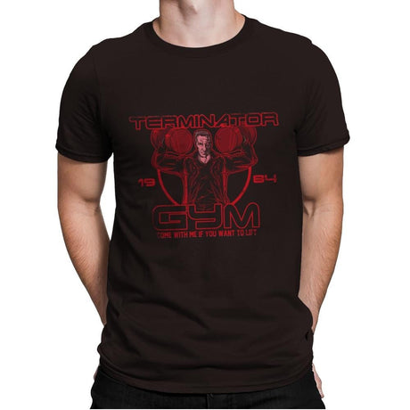 Terminator Gym - Mens Premium T-Shirts RIPT Apparel Small / Dark Chocolate