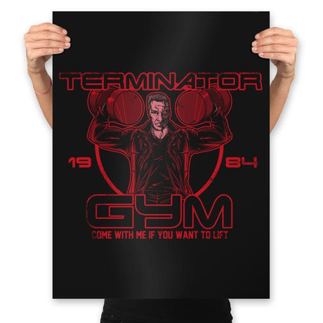 Terminator Gym - Prints Posters RIPT Apparel 18x24 / Black