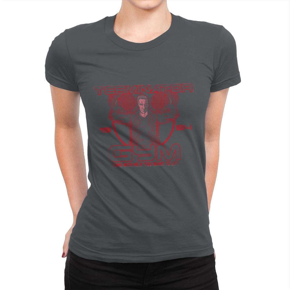 Terminator Gym - Womens Premium T-Shirts RIPT Apparel Small / Heavy Metal