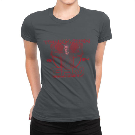 Terminator Gym - Womens Premium T-Shirts RIPT Apparel Small / Heavy Metal