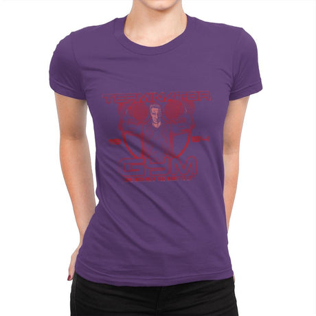 Terminator Gym - Womens Premium T-Shirts RIPT Apparel Small / Purple Rush