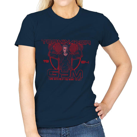 Terminator Gym - Womens T-Shirts RIPT Apparel Small / Navy