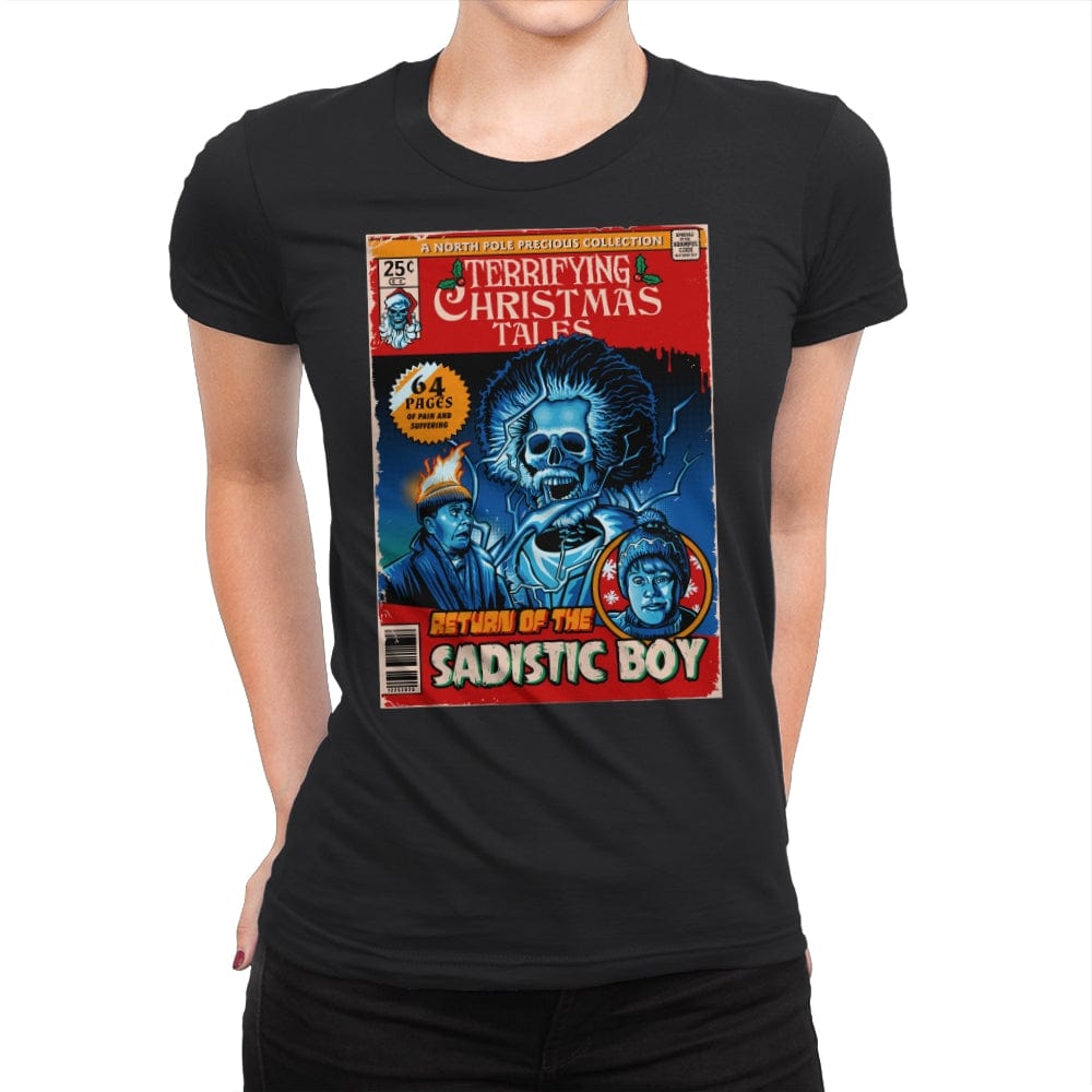 Terrifying Christmas Tales - Womens Premium T-Shirts RIPT Apparel Small / Black