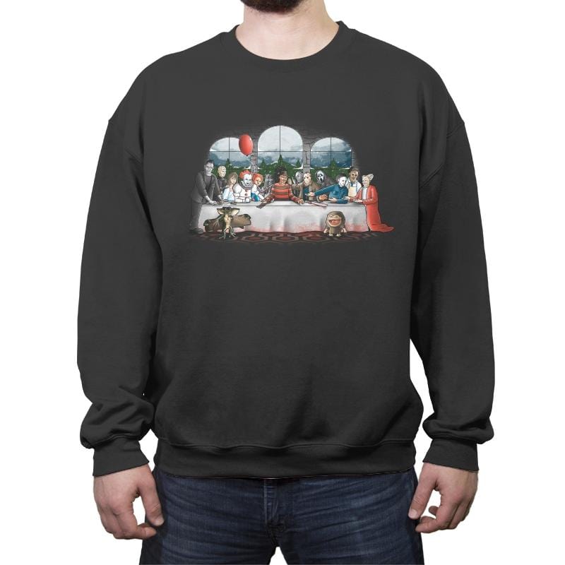 Terror Dinner - Crew Neck Sweatshirt Crew Neck Sweatshirt RIPT Apparel Small / Charcoal