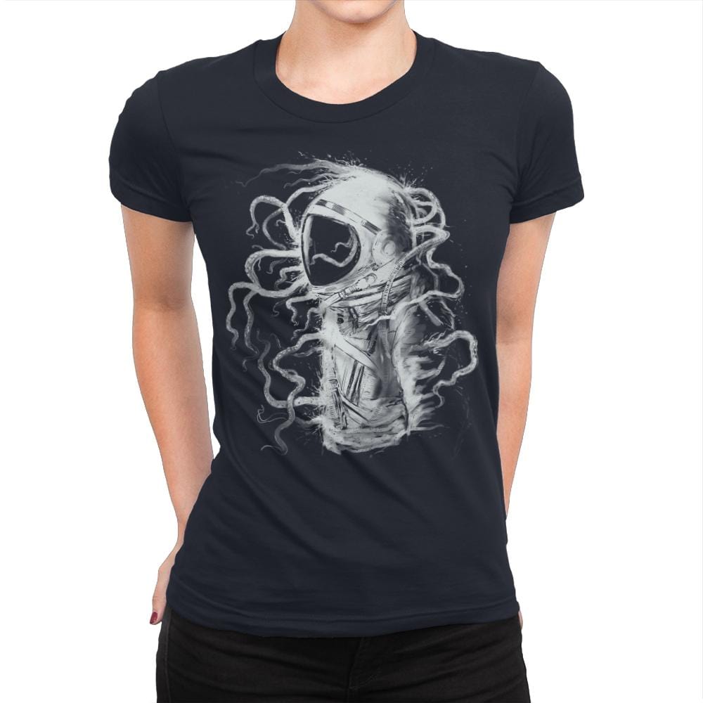 Terror In Deep Space - Womens Premium T-Shirts RIPT Apparel Small / Midnight Navy