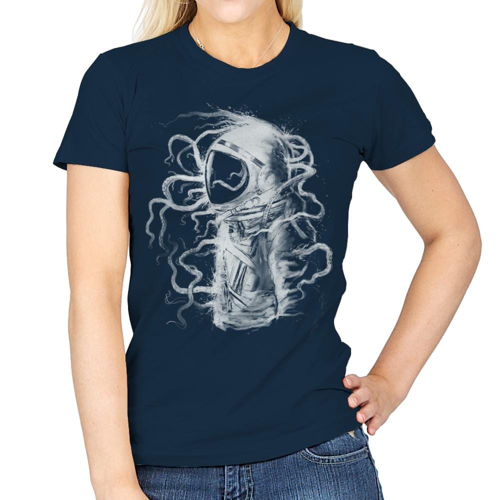Terror In Deep Space - Womens T-Shirts RIPT Apparel Small / Navy