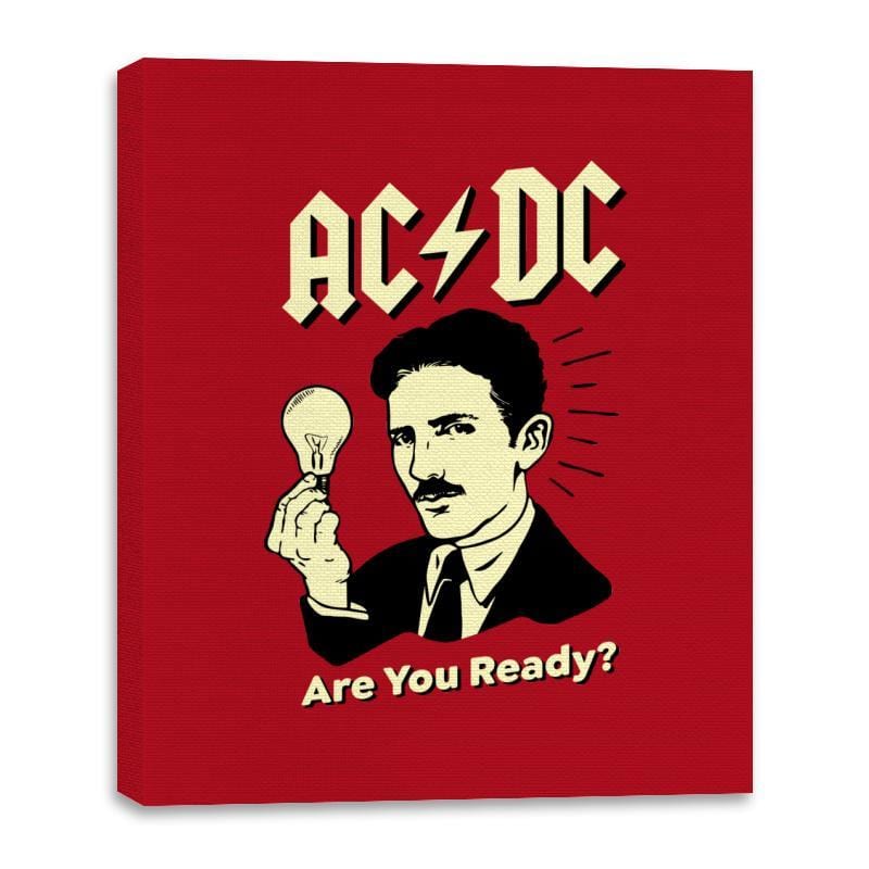 Tesla Rocks - Canvas Wraps Canvas Wraps RIPT Apparel 16x20 / Red