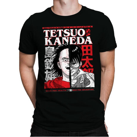 Tetsuo VS Kaneda - Mens Premium T-Shirts RIPT Apparel Small / Black