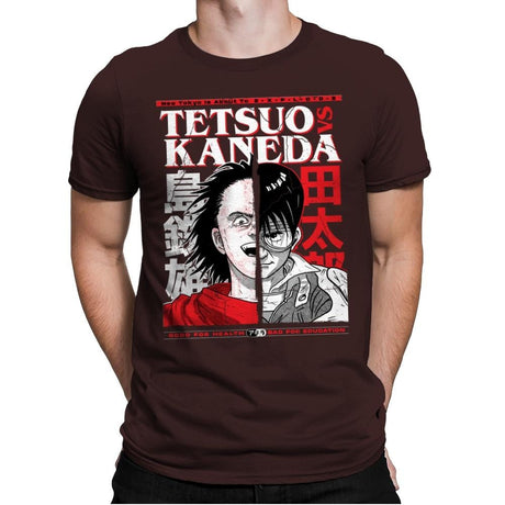 Tetsuo VS Kaneda - Mens Premium T-Shirts RIPT Apparel Small / Dark Chocolate