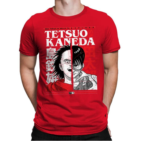 Tetsuo VS Kaneda - Mens Premium T-Shirts RIPT Apparel Small / Red