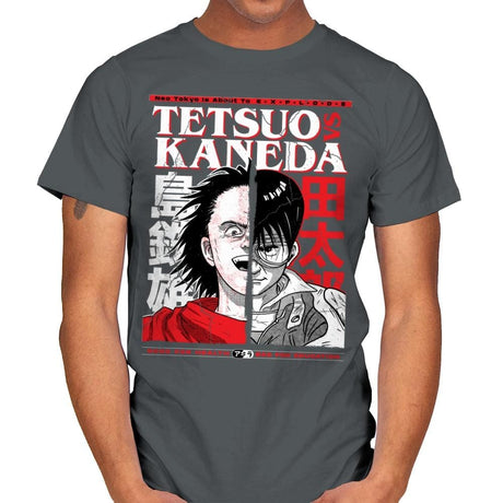 Tetsuo VS Kaneda - Mens T-Shirts RIPT Apparel Small / Charcoal