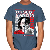 Tetsuo VS Kaneda - Mens T-Shirts RIPT Apparel Small / Indigo Blue