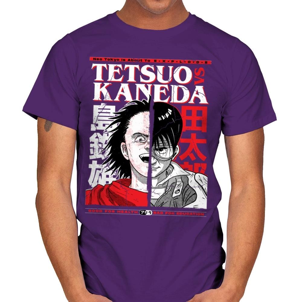 Tetsuo VS Kaneda - Mens T-Shirts RIPT Apparel Small / Purple